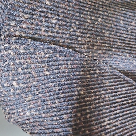 LuLaRoe Kristin Gray and Peach Cowl Neck Blouse - Picture 4 of 15